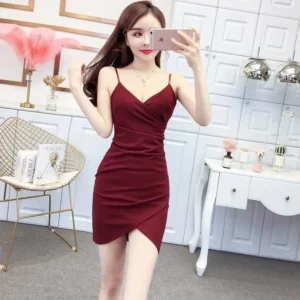 Women's Dress Beach Sexy Red Female Dresses Soft Coquette Mini Short Elegant and Beautiful Cheap Casual Chic Xxl Clothing Loose