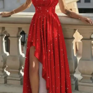 Women Sexy Evening Dresses Sexy Elegant Red Cocktail Party Chic Gala Graduation Luxury Formal Occasion Bridesmaid Gown Dress